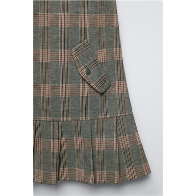 CHECK PINAFORE DRESS