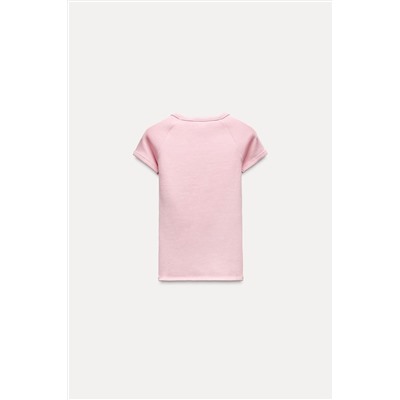 V-NECK RIBBED T-SHIRT
