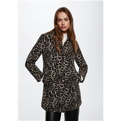 Abrigo estampado animal -  Mujer | MANGO OUTLET Melilla