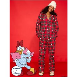 Old Navy x Disney Mickey Mouse & Friends Printed Flannel Pajama Set for Women