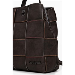 Mochila trenzada efecto piel mini