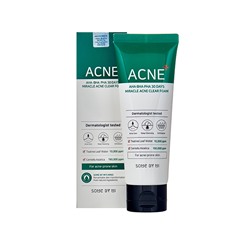 SOME BY MI AHA·BHA·PHA 30 DAYS MIRACLE ACNE CLEAR FOAM Очищающая пенка для умывания с кислотами 100мл