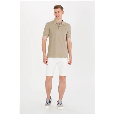 Erkek Haki Basic Polo Yaka Tişört
