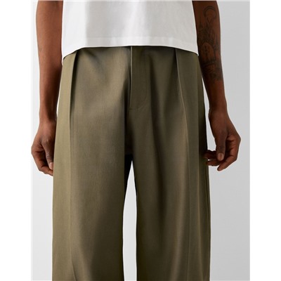 Tailored lyocell blend balloon trousers