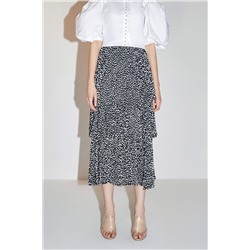 Falda midi Negro y blanco