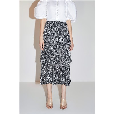 Falda midi Negro y blanco