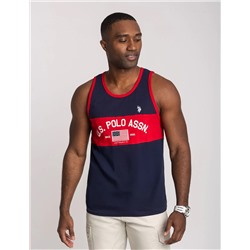COLOR BLOCK FLAG MUSCLE TANK