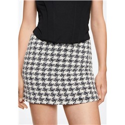 Minifalda tweed algodón -  Mujer | MANGO OUTLET Melilla