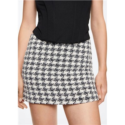 Minifalda tweed algodón -  Mujer | MANGO OUTLET Melilla