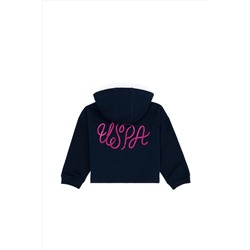 Kız Çocuk Lacivert Kapüşonlu Sweatshirt