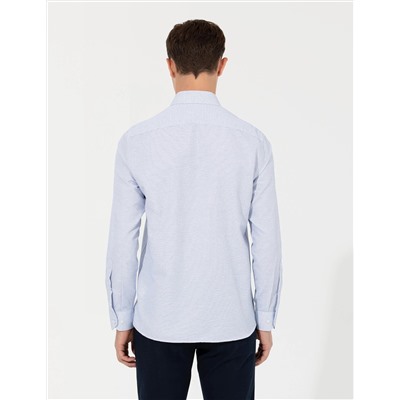 Mavi Slim Fit Uzun Kollu Gömlek