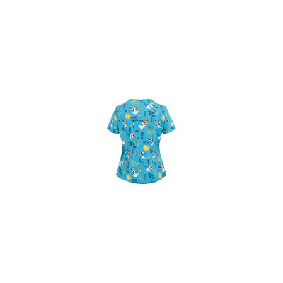 Cherokee Tooniforms Scrubs Turn Up The Heat Print Top