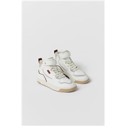 KIDS/ HIGH-TOP SNEAKERS WITH DETAILING