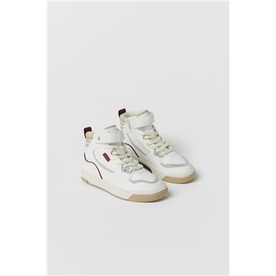 KIDS/ HIGH-TOP SNEAKERS WITH DETAILING