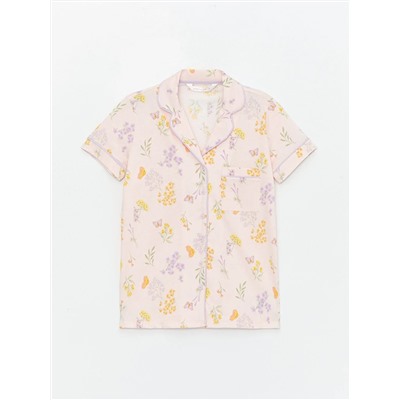 LC Waikiki Gömlek Yaka Desenli Kısa Kollu Kadın Pijama Takım, LCW DREAM                                            
                                            Gömlek Yaka Desenli Kısa Kollu Kadın Pijama Takım