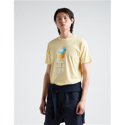 T-shirt, Men, Yellow