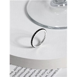 Кольцо из серебра с фианитами родированное 111-10-76-20р