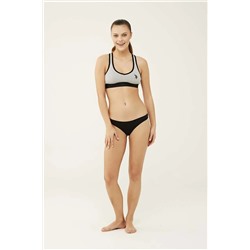 U.S. Polo Assn.Kadın Siyah Beyaz Ten 5 'li Brazilian Slip