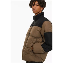 Colour block quilted jacket