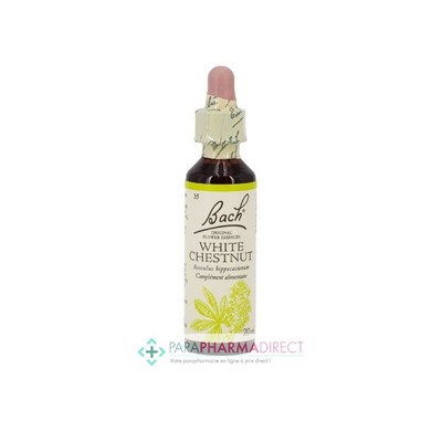 Fleurs de Bach White Chestnut (marronnier blanc) Apaisement 20ml