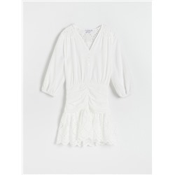 Minikleid mit Raffung