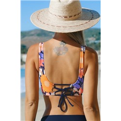 Sun Blooming Floral Wrap Bikini Top