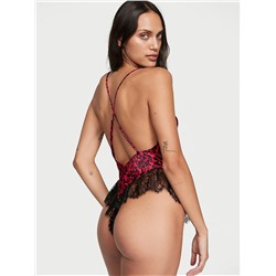 VICTORIA'S SECRET Satin Lace High-Leg Romper