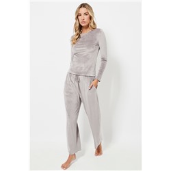 Camiseta de terciopelo - Gris