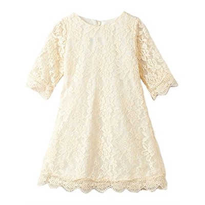 CVERRE Flower Girl Lace Dress Country Dresses Sleeves 1-6 7-16