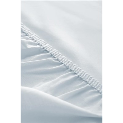 Manon King Size Plus %100 Pamuk Ranforce Lastikli Çarşaf - Mavi