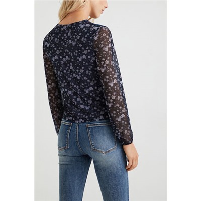 Camiseta tul flores