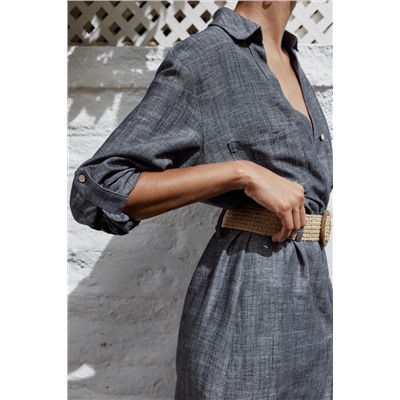MIDI DRESS WITH BELT