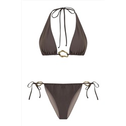 Aquella, Aksesuarlı Vizon Üçgen Bikini Takım