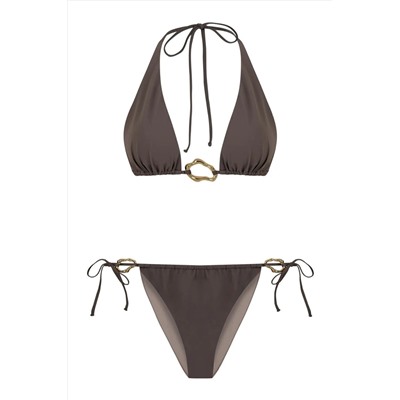 Aquella, Aksesuarlı Vizon Üçgen Bikini Takım