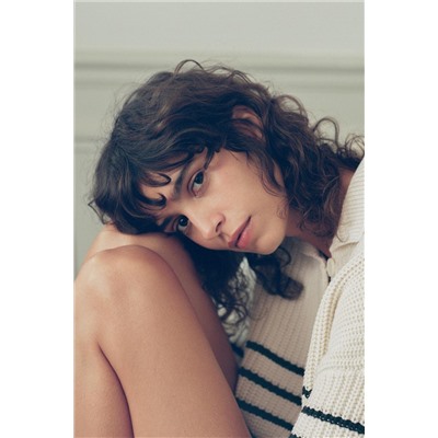 OVERSIZE KNIT POLO SWEATER