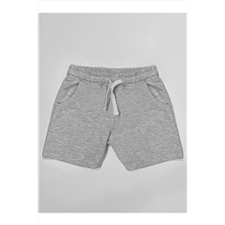 Denokids Basic Erkek Çocuk Pamuklu Açık Gri Şort CFF-22Y2-065