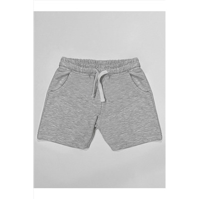 Denokids Basic Erkek Çocuk Pamuklu Açık Gri Şort CFF-22Y2-065
