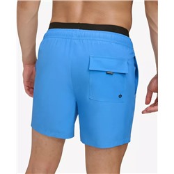 Calvin Klein Men's Logo Elastic Waist Modern Euro 5" Volley Swim Trunks