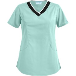 Butter-Soft Scrubs by UA™ Contrast Binding V-Neck Top