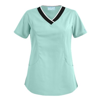 Butter-Soft Scrubs by UA™ Contrast Binding V-Neck Top