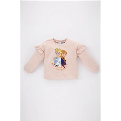 Defacto Kız Bebek Frozen Bisiklet Yaka İçi Yumuşak Tüylü İ Sweatshirt B5213A523AU