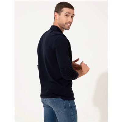 Lacivert Slim Fit Sweatshirt