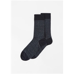 Kurze Herrensocken mit Fischgrätenmuster