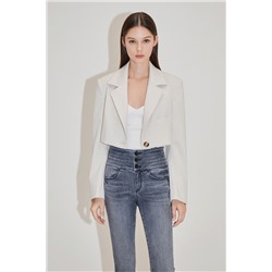 Chaqueta de lana Crudo