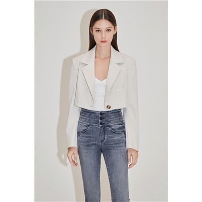 Chaqueta de lana Crudo