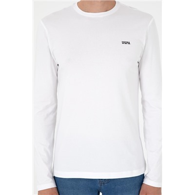 Erkek Beyaz Basic Sweatshirt