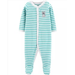 Striped Dog Snap-Up Terry Sleep & Play