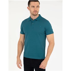 Yeşil Slim Fit Polo Yaka Merserize Tişört