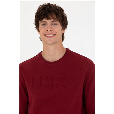 Erkek Bordo Basic Sweatshirt