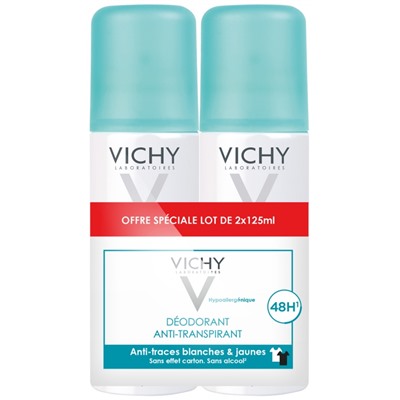 Vichy Deodorant Anti-Transpirant 48h Wirksamkeit - AEROSOL 2 x 125 ml